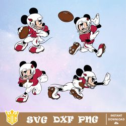 Arizona Cardinals Mickey Mouse Disney SVG, NFL SVG, Disney SVG, Vector, Cricut, Cut Files, Clipart, Digital Download