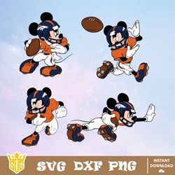 Denver Broncos Mickey Mouse Disney SVG, NFL SVG, Disney SVG, Vector, Cricut, Cut Files, Clipart, Digital Download Files