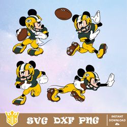Green Bay Packers Mickey Mouse Disney SVG, NFL SVG, Disney SVG, Vector, Cricut, Cut File, Clipart, Digital Download File