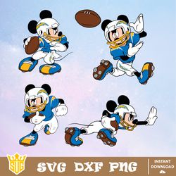 Los Angeles Chargers Mickey Mouse Disney SVG, NFL SVG, Disney SVG, Vector, Cricut, Cut Files, Clipart, Digital Download