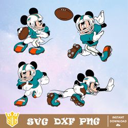 Miami Dolphins Mickey Mouse Disney SVG, NFL SVG, Disney SVG, Vector, Cricut, Cut Files, Clipart, Digital Download Files