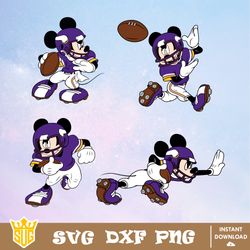 Minnesota Vikings Mickey Mouse Disney SVG, NFL SVG, Disney SVG, Vector, Cricut, Cut File, Clipart, Digital Download File