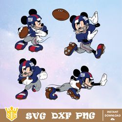 New York Giants Mickey Mouse Disney SVG, NFL SVG, Disney SVG, Vector, Cricut, Cut Files, Clipart, Digital Download Files
