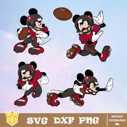 Tampa Bay Buccaneers Mickey Mouse Disney SVG, NFL SVG, Disney SVG, Vector, Cricut, Cut Files, Clipart, Digital Download