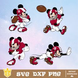 Alabama Crimson Tide Mickey Mouse Disney SVG, NCAA SVG, Disney SVG, Vector, Cricut, Cut Files, Clipart, Digital Download
