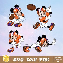 Clemson Tigers Mickey Mouse Disney SVG, NCAA SVG, Disney SVG, Vector, Cricut, Cut Files, Clipart, Digital Download Files