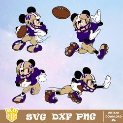 Washington Huskies Mickey Mouse Disney SVG, NCAA SVG, Disney SVG, Vector, Cricut, Cut Files, Clipart, Digital Download