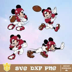 Oklahoma Sooners Mickey Mouse Disney SVG, NCAA SVG, Disney SVG, Vector, Cricut, Cut File, Clipart, Digital Download File