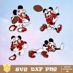 Utah Utes Mickey Mouse Disney SVG, NCAA SVG, Disney SVG, Vector, Cricut, Cut File, Clipart, Silhouette, Digital Download