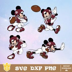 Texas A&M Aggies Mickey Mouse Disney SVG, NCAA SVG, Disney SVG, Vector, Cricut, Cut Files, Clipart, Digital Download
