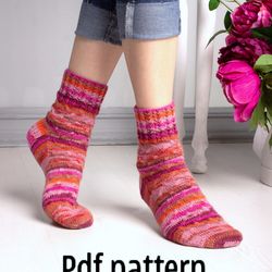Sock pattern woman's. Home sock pattern.