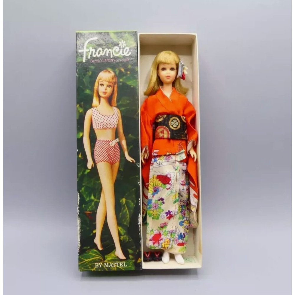 Vintage Francie Doll In Japanese Exclusive Furisode Kimono Boxed Edition 0
