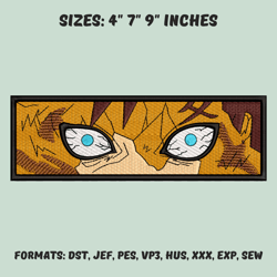 gaara eyes embroidery design file, naruto anime embroidery design, anime pes design, machine embroidery design