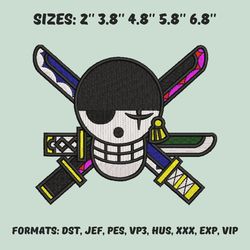 one piece emblem embroidery design file, one piece anime embroidery design, anime pes design, machine embroidery
