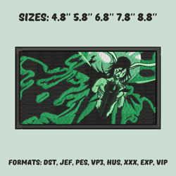 ulquiorra cifer embroidery design file, bleach anime embroidery design, anime pes design, machine embroidery