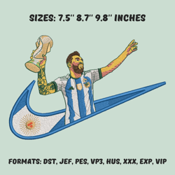 Messi Embroidery Design file, Soccer Embroidery Design, Sport Pes design, Machine Embroidery