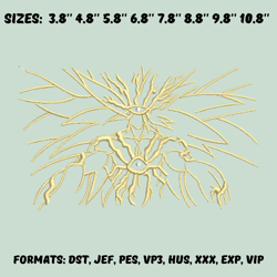 Boros Embroidery Design file, One Punch Man Anime Embroidery Design, Anime Pes design, Machine Embroidery