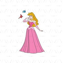 disney princess aurora and the birds svg, aurora vector, disney princess svg, sleeping beauty svg, disney cartoon digita