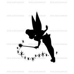 disney cartoon fairy pixie dust tinkerbell silhouette svg