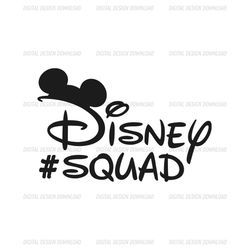 Disney Squad Mickey Mouse Ears Logo SVG