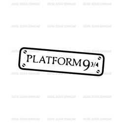 The Platform 9 3/4 Harry Potter Shop SVG