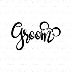 Disney Groom Mickey Mouse Ears Wedding Clipart SVG