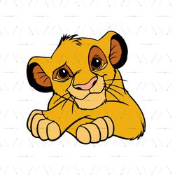 cartoon lion cub the lion king simba clipart svg