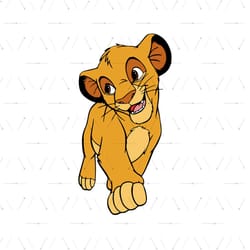 young simba the lion king disney cartoon character svg