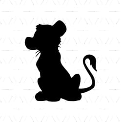 young lion king simba magic band black silhouette svg