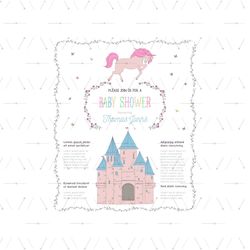 Thomas Johns Join Us For A Baby Shower Unicorn Card SVG