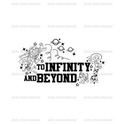 To Infinity And Beyond Coloring Toy Story Cartoon Silhouette SVG