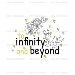 to infinity and beyond toy story cartoon rex star svg