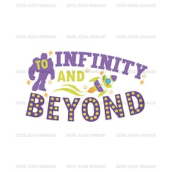 to infinity and beyond toy story buzz lightyear rocket fly svg