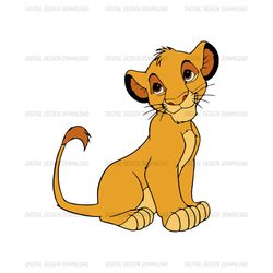 Disney The Lion King Simba Cartoon Vector SVG