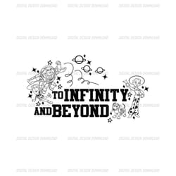 to infinity and beyond coloring toy story cartoon silhouette svg