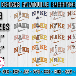bundle 18 design ratatouille emmbroidery, nike ratatouille embroidery design