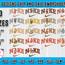 bundle 18 design chip anf dale embroidery, embroidery machine
