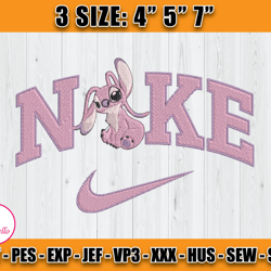 nike and pink stitch embroidery, stitch machine embroidery file, cartoon embroidery