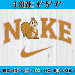 nike dale embroidery, bambi cartoon embroidery, disney embroidery machine