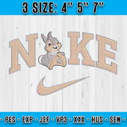 nike mrs. rabbit embroidery, nike disney embroidery, bambi embroidery file