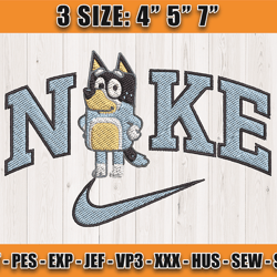 nike x bandit embroidery, bluey character embroidery, embroidery machine