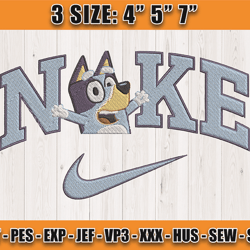 nike x bluey embroidery, bluey character embroidery, embroidery pattern