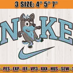 nike x bluey embroidery, nike cartoon embroidery, embroidery design file