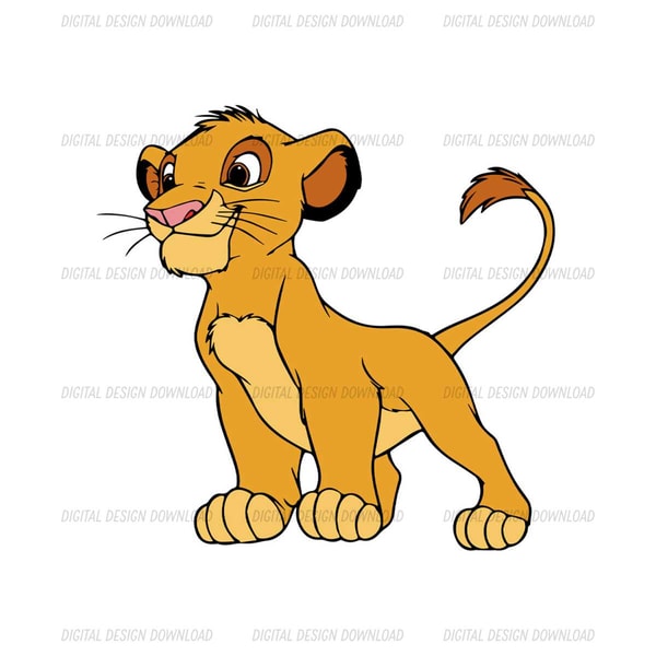 Simda Cartoon Disney Simba The Lion King Cartoon Character SVG - Inspire Uplift