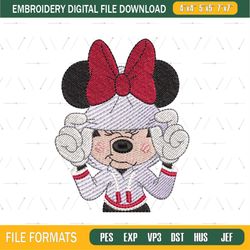 hooded minnie mouse embroidery png