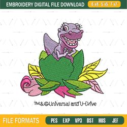 land before time baby chomper egg embroidery png