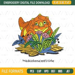 land before time cera eating embroidery