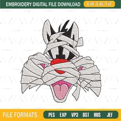 mummies face sylvester the cat embroidery