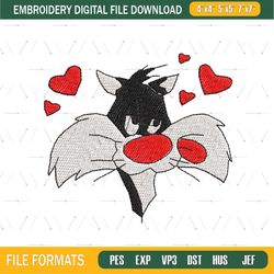 love sylvester the cat embroidery