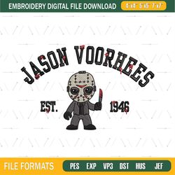 Jason Voorhees Est Embroidery Files